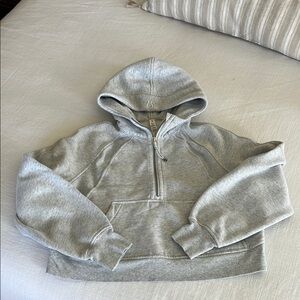 Lululemon Athletica Gray Cropped Hoodie